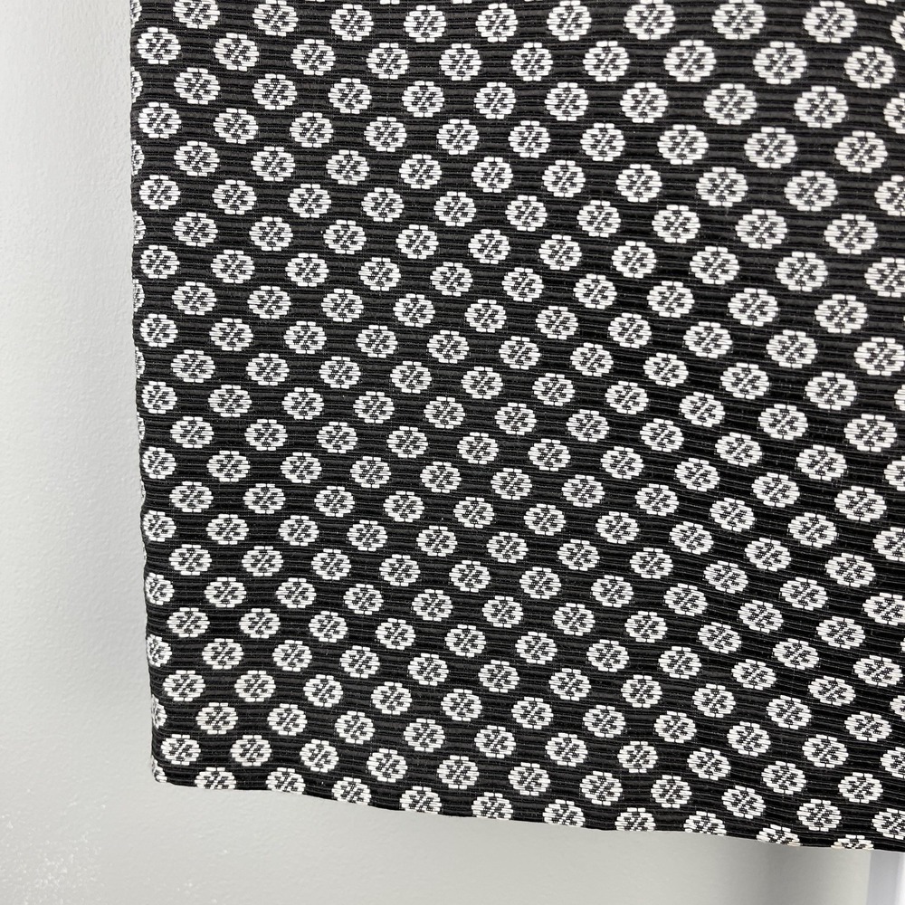 Garnet Hill‎ Jacquard Pencil Skirt Womens 8 Black White Medallion Preppy - Picture 3 of 6